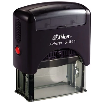 Shiny - S-841 bélyegző - 26 x 10 mm - fekete ház / kék párna