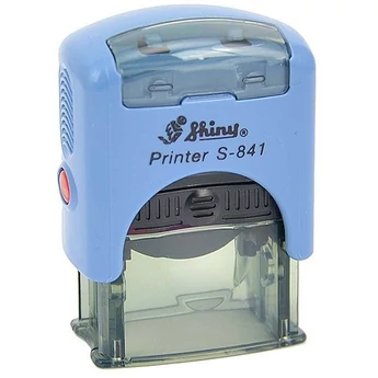 Shiny - S-841 bélyegző - 26 x 10 mm - kék ház / fekete párna