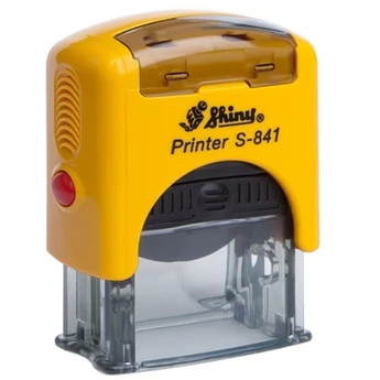 Shiny - S-841 bélyegző - 26 x 10 mm - sárga ház / fekete párna