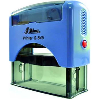 Shiny - S-845 bélyegző - 70 x 25 mm - kék ház / fekete párna