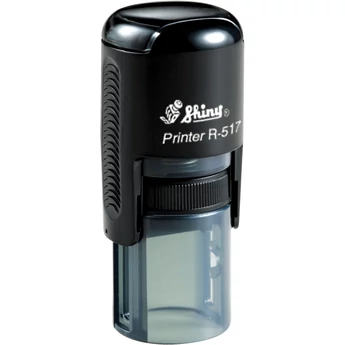 Shiny - R-517 bélyegző - ∅ 17 mm - fekete ház / fekete párna Shiny - R-517 bélyegző - ∅ 17 mm - fekete ház / fekete párna