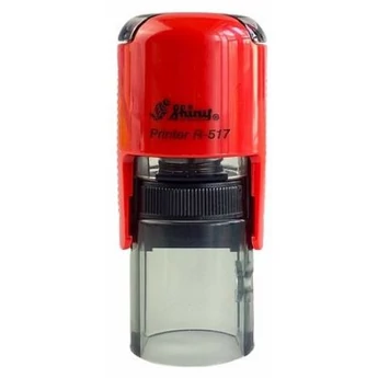 Shiny - R-517 bélyegző - ∅ 17 mm - piros ház / fekete párna