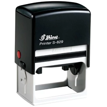 Shiny - S-829 bélyegző - 63 x 40 mm - fekete ház / kék párna Shiny - S-829 bélyegző - 63 x 40 mm - fekete ház / kék párna