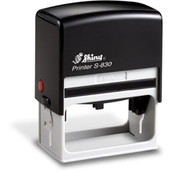 Shiny - S-830 bélyegző - 75 x 38 mm - fekete ház / kék párna