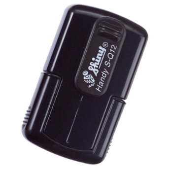Shiny - S-Q12 Handy Stamp - 12 x 12 mm - fekete ház / fekete párna