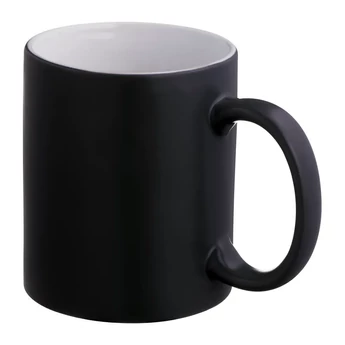 "Dalaro" gumírozott bögre, 300 ml - fekete "Dalaro" gumírozott bögre, 300 ml - fekete