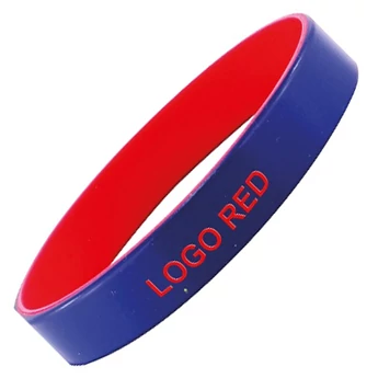 "Colorato" szilikon karkötő - kék/piros