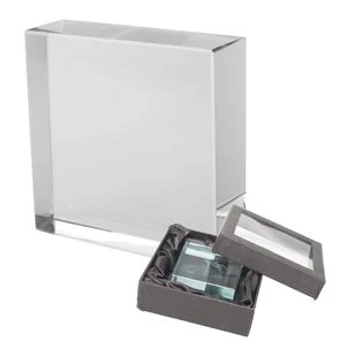 "Minella" üvegdíj - 8 x 8 x 2 cm