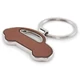 "Torino" autó kulcstartó - barna PU betéttel